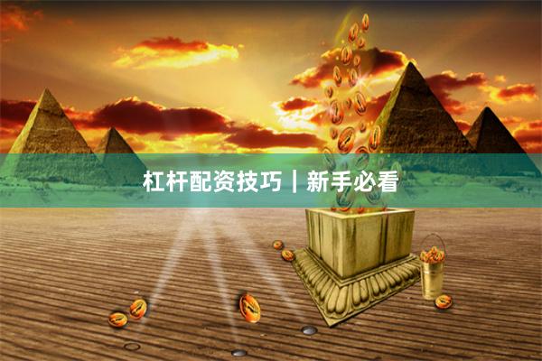 杠杆配资技巧｜新手必看